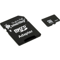 Карта памяти Smartbuy MicroSDHC 8GB Class4+SD адаптер
