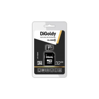 Карта памяти Digoldy 32GB microSDHC Class10 + адаптер SD
