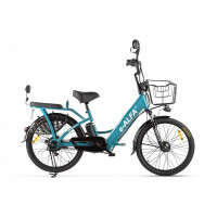 Велогибрид Green City e-ALFA new синий/серый
