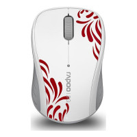Мышь Rapoo 3100p белый/красный/серый