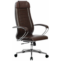 Офисное кресло Метта К-29 хром экокожа темно-коричневый 532476
