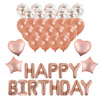 Воздушный шар Brauberg Happy Birthday 43 шт розовое золото 591899