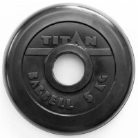 Диск обрезиненный Titan 5 кг d=51 мм черный