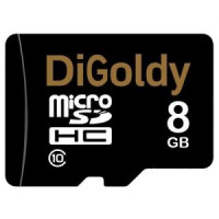 Карта памяти Digoldy 8GB microSDHC Class10 + адаптер SD