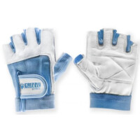 Атлетические перчатки Grizzly Leather Padded Weight Training Gloves L кожа/нейлон белый/голубой