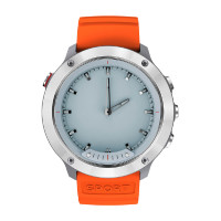 Умные часы Geozon Hybrid Silver Black/orange strap