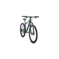 Велосипед Forward Apache 27,5 2.0 disc AL черный матовый/ярко-зеленый 20-21 г 15" RBKW1M67Q015
