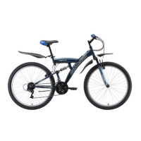 Велосипед Challenger Mission FS 26 черный/синий/белый (2017-2