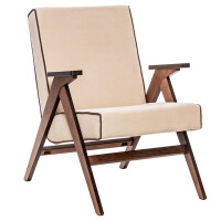 Кресло для отдыха Мебель Импэкс Шелл Орех/ткань Verona Vanilla/кант Verona Brown