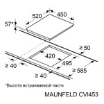 Встраиваемая индукционная варочная панель Maunfeld CVI453STBK