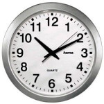 Часы настенные Hama CWA100 H-92645 белый/серебристый