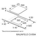 Встраиваемая индукционная варочная панель Maunfeld CVI.594.BG