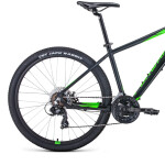 Велосипед Forward Apache 27,5 2.0 disc AL черный матовый/ярко-зеленый 20-21 г 15" RBKW1M67Q015